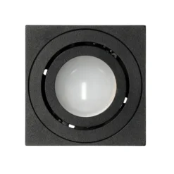 Påbygningsspots | 10 stk. pakke inkl. lyskilder 3000K | Firkant | Sort | m. Kip | Indendørs | 230V