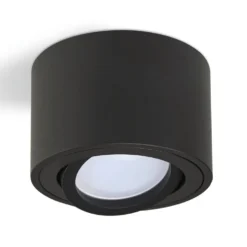 Påbygningsspots | 10 stk. pakke inkl. lyskilder 4000K | Sort | m. Kip | Indendørs | 230V