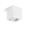 Påbygningsspots | 5 stk. pakke inkl. Gu10 3000K | Dæmpbar | Firkant | Hvid | m. Kip | Indendørs | 230V