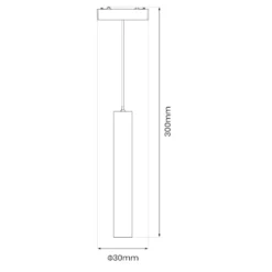 Pendant Lampe til SlimTrack Skinnesystem | 24V | CCT | 400lm | 6W | Hvid