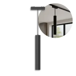 Pendant Lampe til SlimTrack Skinnesystem | 24V | CCT | 400lm | 6W | Sort