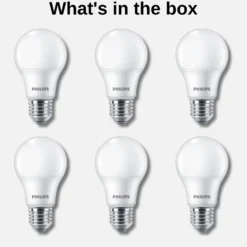 Philips E27 LED pære | 6-pak | 806lm | 2700K | 7W