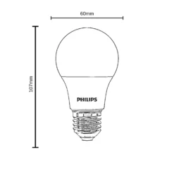 Philips E27 LED pære | 6-pak | 806lm | 2700K | 7W