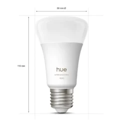 Philips Hue E27 Startsæt | White & Color Ambiance | Bridge Pro + Switch | 1100lm | 8.1W