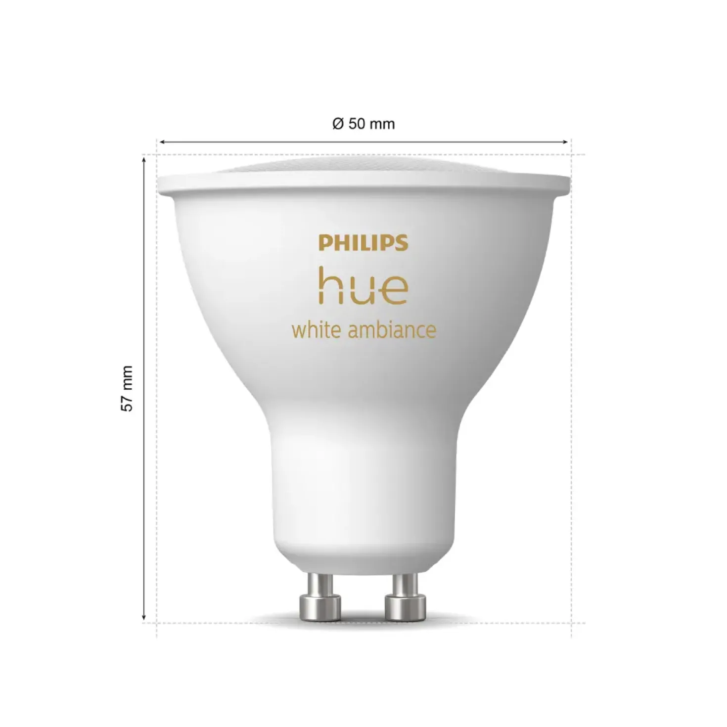 Philips Hue GU10 | 3-pak | White Ambiance | 400lm | 4,2W