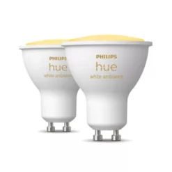 Philips Hue GU10 Startsæt | 10-Pak | White Ambiance pærer | Bridge + Sensor | 400lm | 4,2W