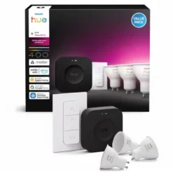 Philips Hue GU10 Startsæt | White & Color Ambiance | Bridge Pro + Switch | 400lm | 4.2W