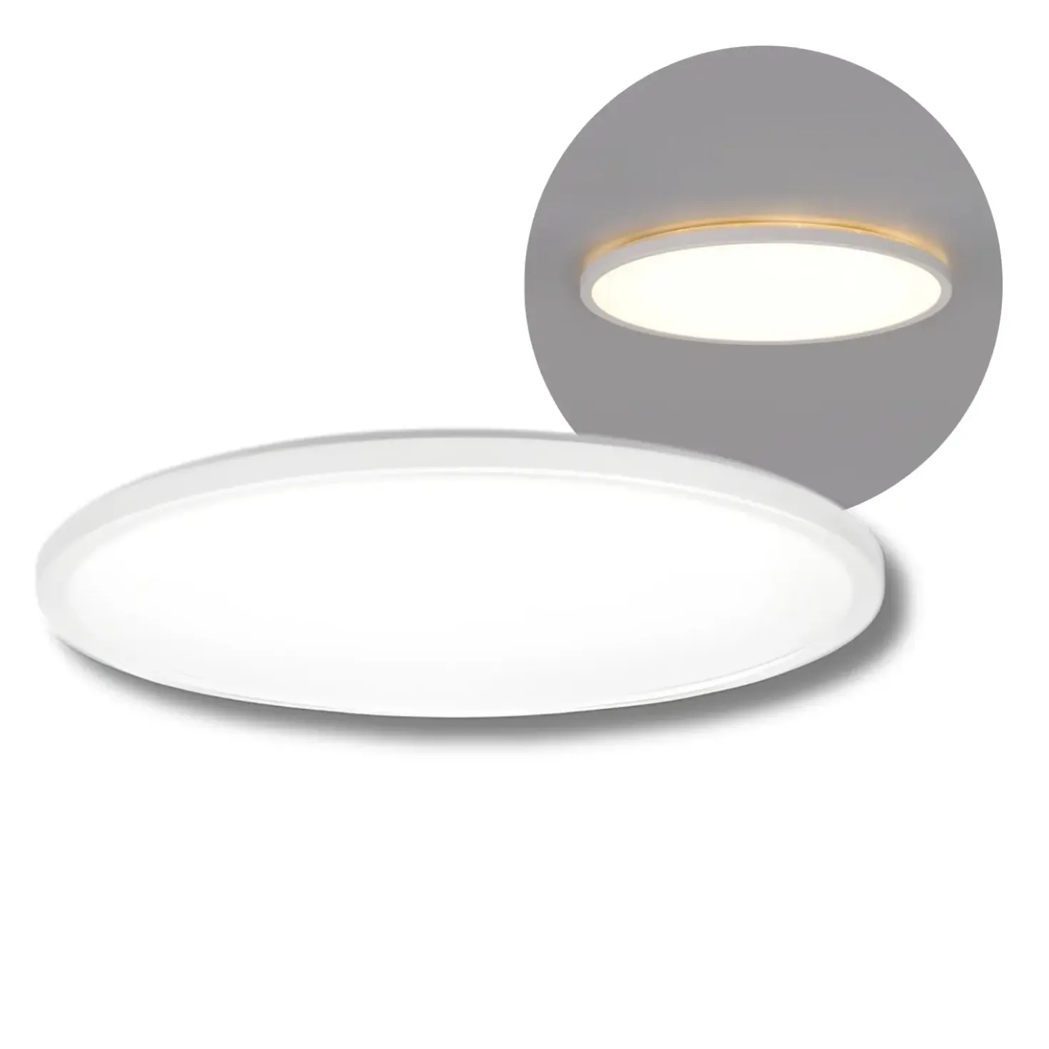 Plafond Lampe | Ø225 | 3CCT | 1200lm | 12W | IP54 | NIVERA | Hvid