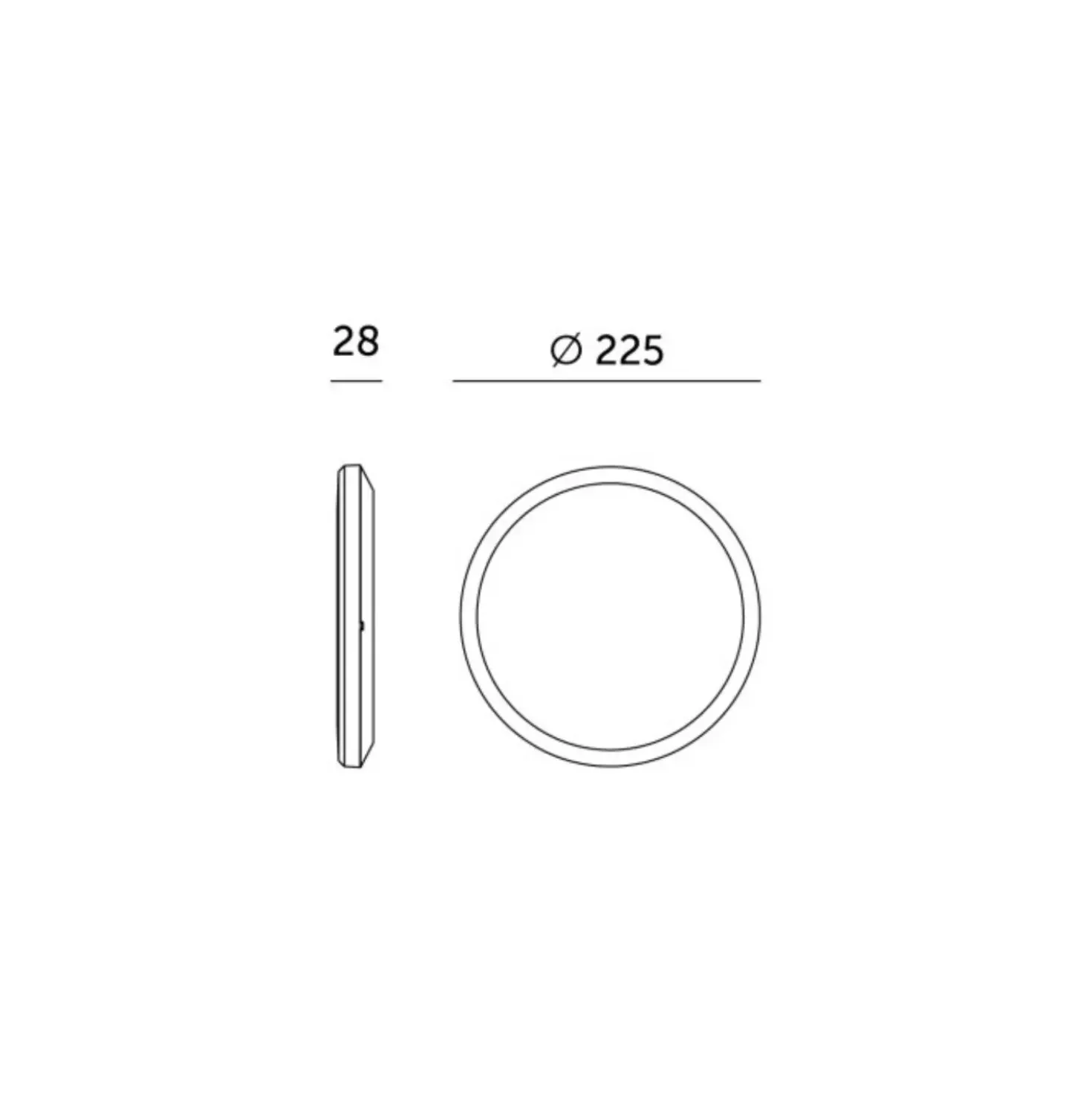 Plafond Lampe | Ø225 | 3CCT | 1200lm | 12W | IP54 | NIVERA | Hvid