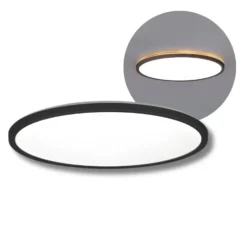 Plafond Lampe | Ø300 | 3CCT | 2280lm | 24W | IP54 | NIVERA | Sort