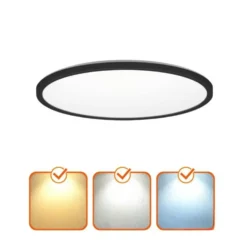 Plafond Lampe | Ø420 | 3CCT | 3040lm | 32W | IP54 | NIVERA | Sort