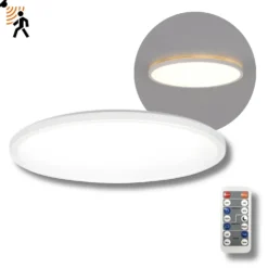 Plafond Lampe med Sensor | Ø420 | 3CCT | 3200lm | 32W | IP54 | NIVERA LX | Hvid