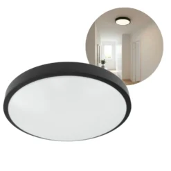Plafond Lampe | Ø300mm | 2XE27 | Sort