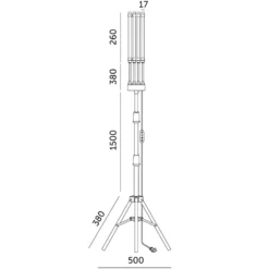 Plantelys Lampe | 2 pak | 69 PPF | 30W | 4 Lyselementer | VITARO 4ST | Sort