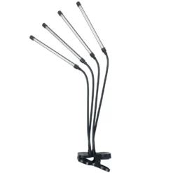 Plantelys Lampe | 23 PPF | 10W | 4 Lyselementer | VITARO 4 CLIP | Sort