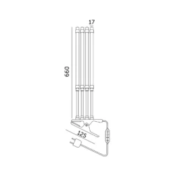 Plantelys Lampe | 23 PPF | 10W | 4 Lyselementer | VITARO 4 CLIP | Sort