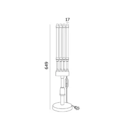 Plantelys Lampe | 23 PPF | 10W | 4 Lyselementer | VITARO 4ST MINI | Sort