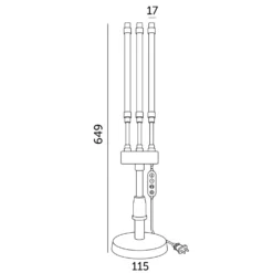 Plantelys Lampe | 23 PPF | 10W | 3 lyselementer | VITARO 3ST MINI | Sort