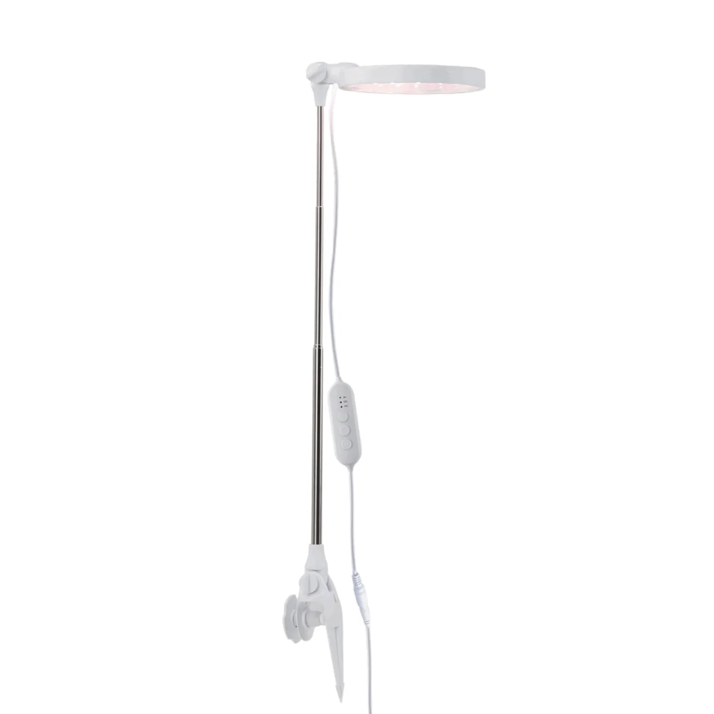Plantelys Lampe på Spyd | 6 PPF | 10W | Justerbar Højde | USB-A | VERDI | Hvid