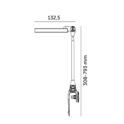 Plantelys Lampe på Spyd | 6 PPF | 10W | Justerbar Højde | USB-A | VERDI | Hvid