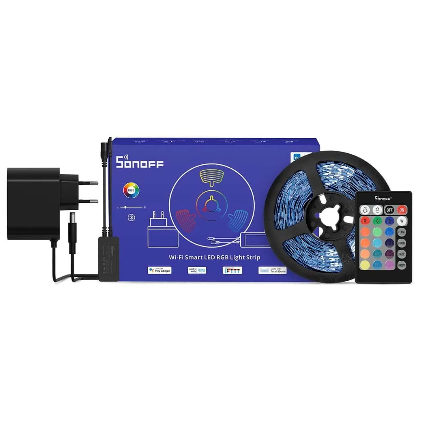 Plug n Play SMD LED Strip 12V | 5m | RGB | 300lm | 7.2W | Sonoff L2 Lite