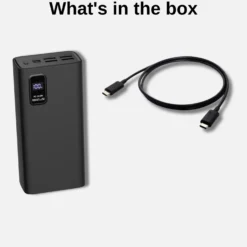 Powerbank 30000mAh | 22W | QC 3.0 | USB-C & USB-A | Sort