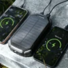 Powerbank solcelle | Fast Charging | USB C / A | 20.000 mAh