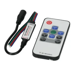 RGB controller | Med fjernbetjening | 12-24V | 2x3A | Mange funktioner