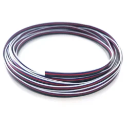 RGBW Kabel | 5m | Ledning til LED SMD Strips | 12-24V (4974)