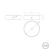 Roset Loft | Baldakin Til Lampe | Creative Cables | Sort | Ø80mm | Med Sidehuller