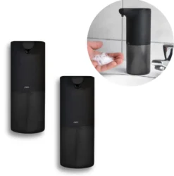 Sæbedispenser | 2 stk. Pakke | Med Sensor | 350ml | Mat Sort