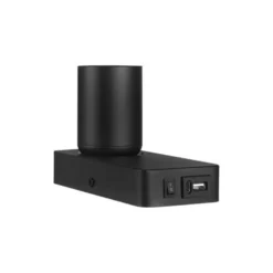 Sengelampe til væg med USB stik | USB Type A + C | GU10 | Sort