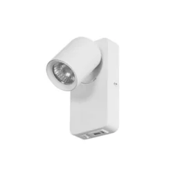 Sengelampe til væg med USB stik | USB Type A + C | GU10 | Hvid