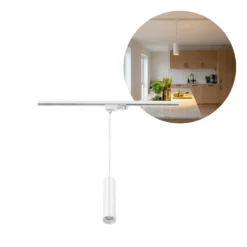 Skinne Pendantlampe | GU10 | Max 12W | 3-Faset | S-LINE P | Hvid