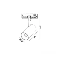 Skinnespot | CCT | 1800lm | 20W | 3-Faset | CORE | Sort