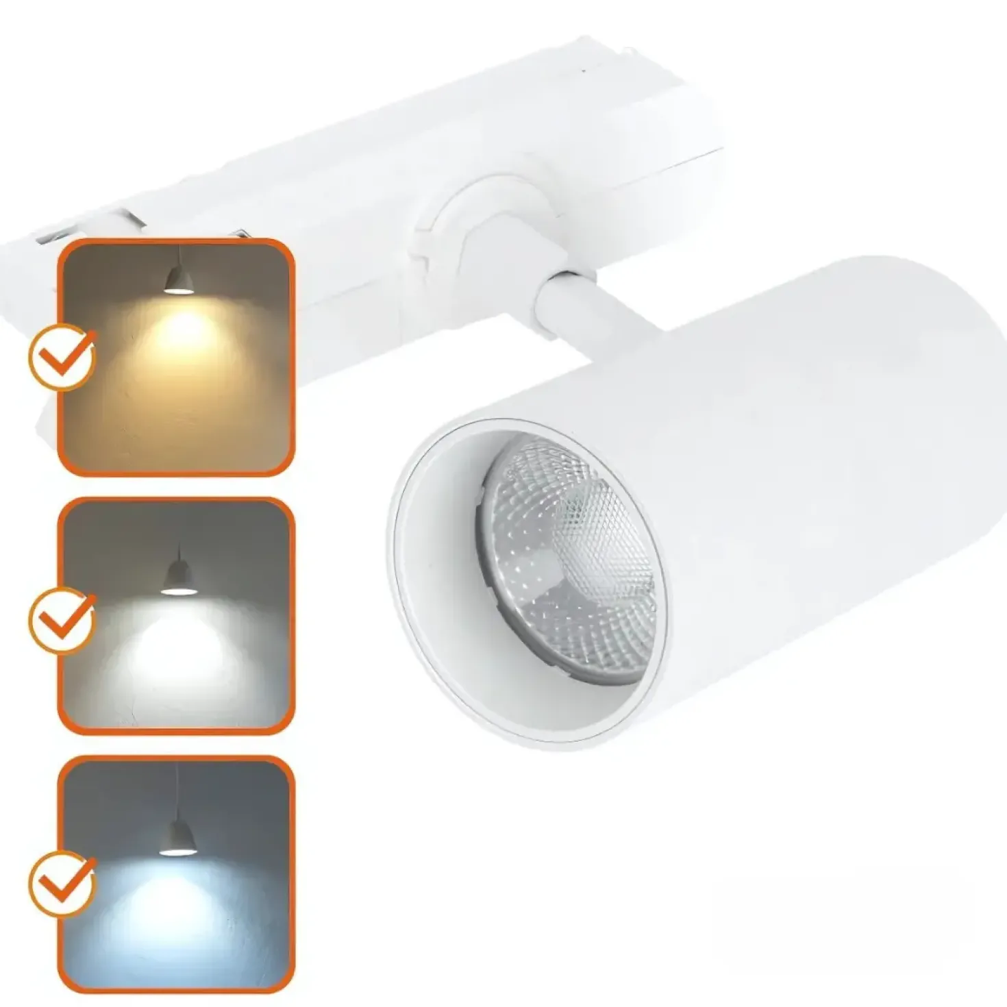 Skinnespot | CCT | 900lm | 10W | 3-Faset | CORE | Hvid
