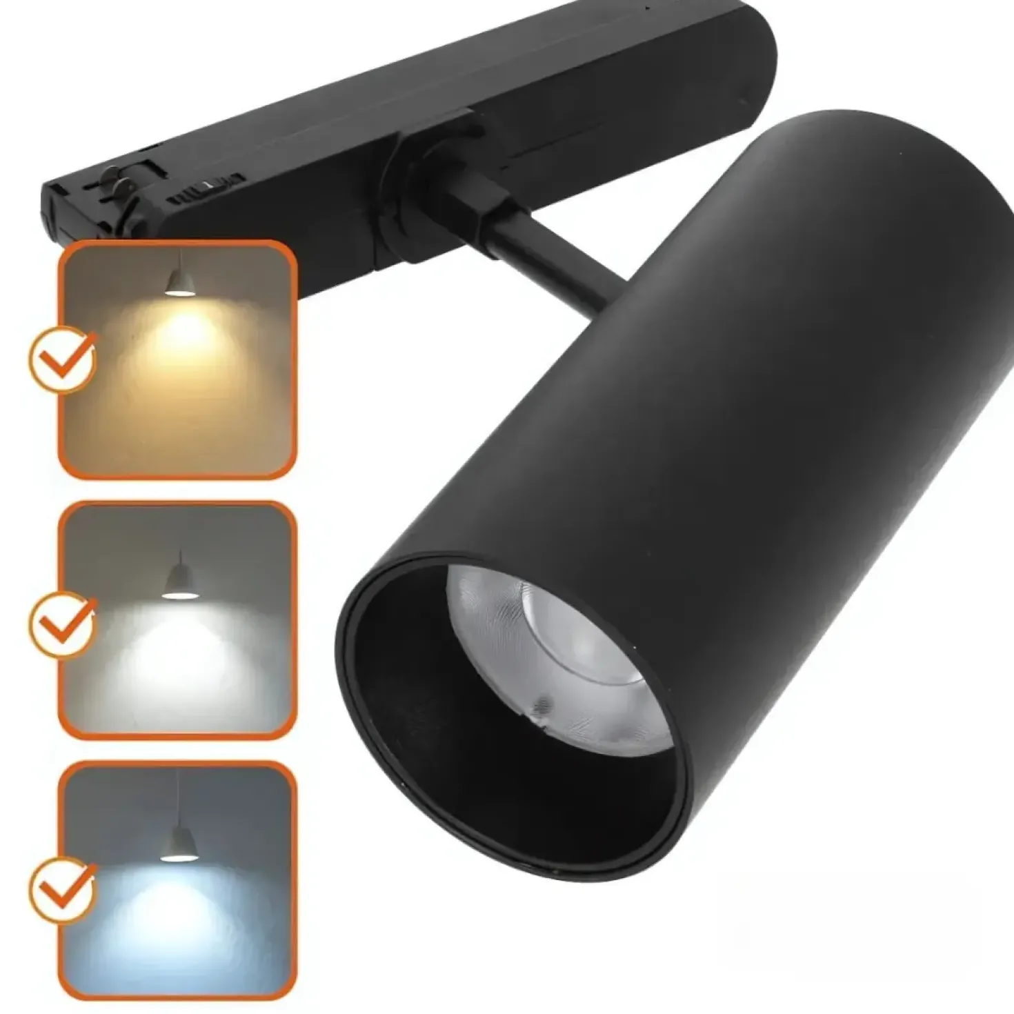 Skinnespot | CCT | 2700lm | 30W | 3-Faset | CORE | Sort