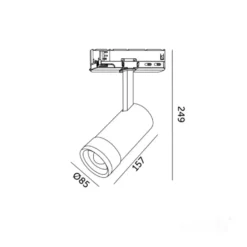 Skinnespot | CCT | 2700lm | 30W | 3-Faset | VISION | Hvid