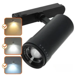 Skinnespot | CCT | 900lm | 10W | 3-Faset | VISION | Sort