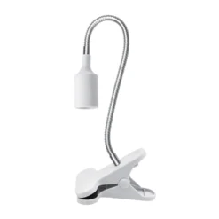 Skrivbordslampe | Hvid | Med klemme | 230V | E27 | 25W | Grolys