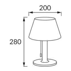 Skrivebordslampe | Genopladelig | IP44 | 4000K | 100lm