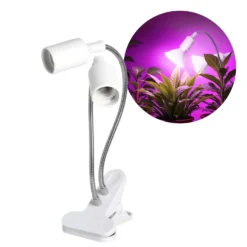 Skrivebordslampe | Grolys | Hvid | Med klemme | 230V | 2xE27 | 2x30W