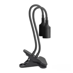 Skrivebordslampe | Grolys | Sort | Med klemme | 230V | 2xE27 | 2x30W