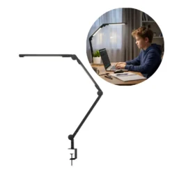 Skrivebordslampe LED | 800lm | 20W | TENUIX FOLD | Sort