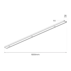 SlimTrack Strømskinne | 1m | 24 Volt | Hvid