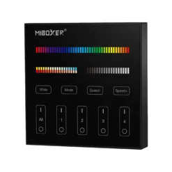 Smart Light Touch | Sort | Vægpanel | 4 zoner | 16 mio. farver