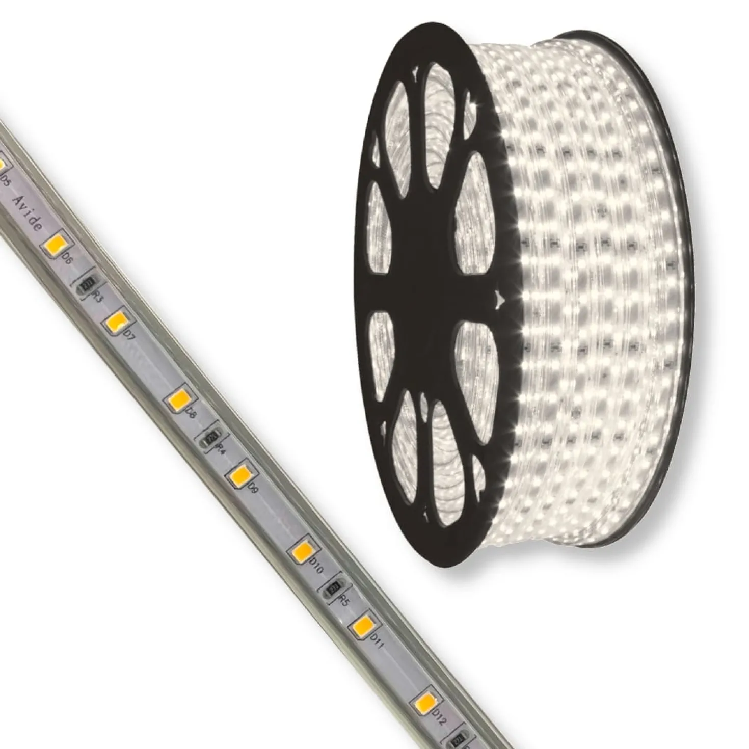 SMD LED Strip 230V | 4000K | 480lm/m | 4.8W/m | IP67 | AVIDE 3528