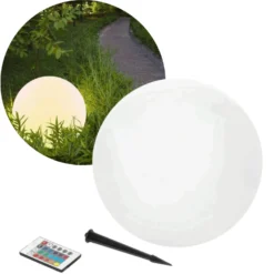 Solcelle Kuglelampe | Udendørs Solcelle Lampe | RGB+3000K | Ø300mm | IP54