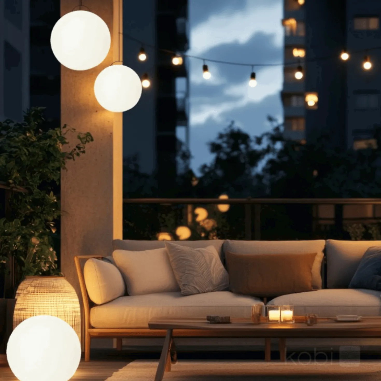 Solcelle Kuglelampe | Udendørs Solcelle Lampe | RGB+3000K | Ø300mm | IP54