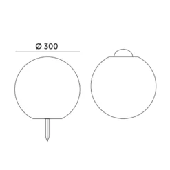 Solcelle Kuglelampe | Udendørs Solcelle Lampe | RGB+3000K | Ø300mm | IP54